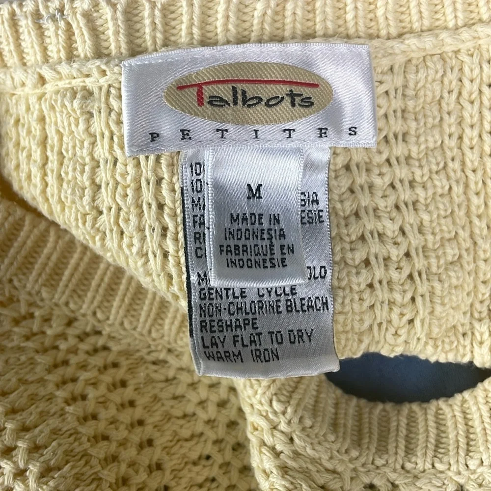 Vintage Open Knit Talbots Petites Sweater